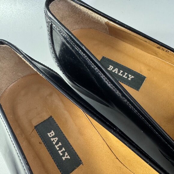 Bally Decca Black Leather Dress Loafers, Size 8 1/2 D - Picture 12 of 14